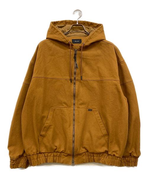 DELUXE（デラックス）DELUXE (デラックス) 4-MILE ダック地ジップパーカー ブラウン サイズ:Lの古着・服飾アイテム