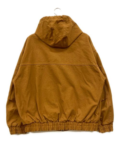 DELUXE（デラックス）DELUXE (デラックス) 4-MILE ダック地ジップパーカー ブラウン サイズ:Lの古着・服飾アイテム