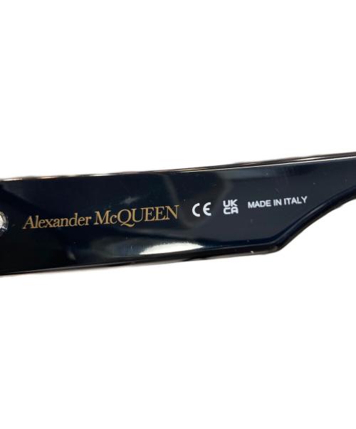 ALEXANDER McQUEEN（アレキサンダーマックイーン）ALEXANDER McQUEEN (アレキサンダーマックイーン) サングラス ブラック×ブラウン サイズ:99☐01-145の古着・服飾アイテム