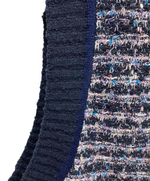 IROQUOIS（イロコイ）IROQUOIS (イロコイ) TUCK TWEED VS タックツイードベスト ネイビー×ホワイト サイズ:2の古着・服飾アイテム