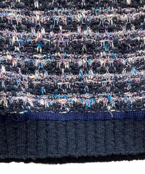 IROQUOIS（イロコイ）IROQUOIS (イロコイ) TUCK TWEED VS タックツイードベスト ネイビー×ホワイト サイズ:2の古着・服飾アイテム