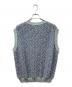 YOKE (ヨーク) HERRINGBONE MESH V-NECK VEST ニットベスト ブルー サイズ:不明：8000円