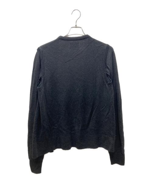 TAKAHIROMIYASHITA TheSoloIst.（タカヒロミヤシタ ザソロイスト）TAKAHIROMIYASHITA TheSoloIst. (タカヒロミヤシタ ザソロイスト) 17AW キャメルウールスリットスリーブカーディガン ブラック サイズ:SIZE 48の古着・服飾アイテム