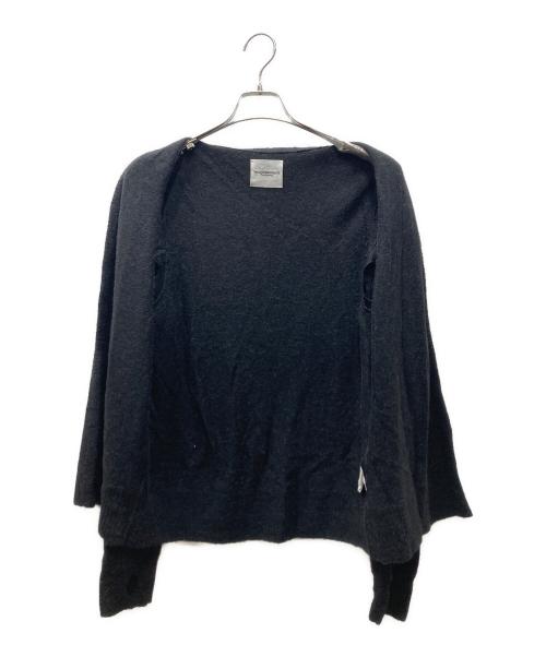 TAKAHIROMIYASHITA TheSoloIst.（タカヒロミヤシタ ザソロイスト）TAKAHIROMIYASHITA TheSoloIst. (タカヒロミヤシタ ザソロイスト) 17AW キャメルウールスリットスリーブカーディガン ブラック サイズ:SIZE 48の古着・服飾アイテム