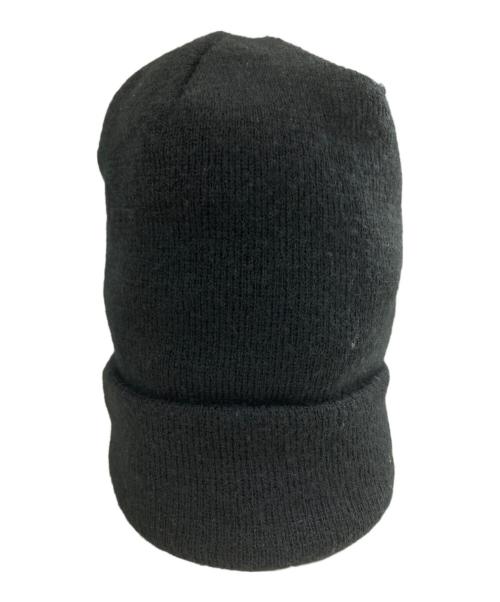 Yohji Yamamoto pour homme（ヨウジヤマモト プールオム）Yohji Yamamoto pour homme (ヨウジヤマモト プールオム) New Era (ニューエラ) ベーシック カフニット 80'シグネチャーロゴ ニット帽 ブラックの古着・服飾アイテム
