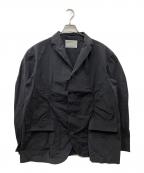 KOLORカラー）の古着「ナイロンテーラードジャケット」｜ブラック