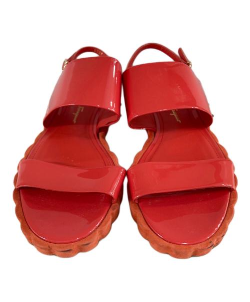 Salvatore Ferragamo（サルヴァトーレ フェラガモ）Salvatore Ferragamo (サルヴァトーレ フェラガモ) アンクルストラップサンダル オレンジ サイズ:SIZE 7cmの古着・服飾アイテム