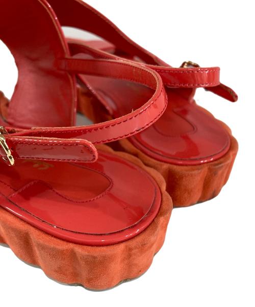 Salvatore Ferragamo（サルヴァトーレ フェラガモ）Salvatore Ferragamo (サルヴァトーレ フェラガモ) アンクルストラップサンダル オレンジ サイズ:SIZE 7cmの古着・服飾アイテム