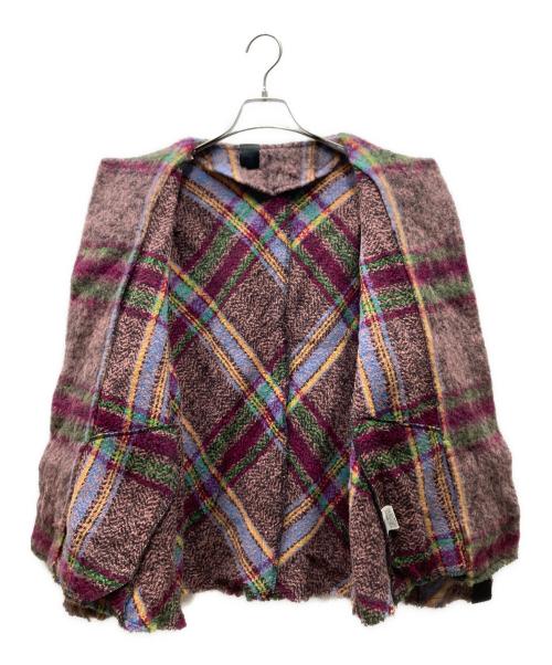 N.HOOLYWOOD（エヌ ハリウッド）N.HOOLYWOOD (エヌ ハリウッド) 24FW モヘアノーカラージャケット マルチカラー サイズ:36の古着・服飾アイテム