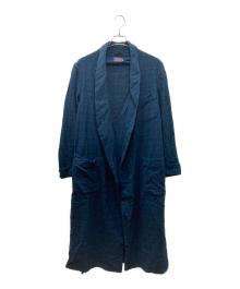 PENDLETON（ペンドルトン）の古着「40-50's オンブレチェックウールガウンコート」｜ブルー×ブラック