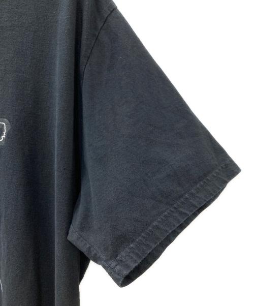 YOHJI YAMAMOTO（ヨウジヤマモト）YOHJI YAMAMOTO (ヨウジヤマモト) シグネチャーロゴ プレーンステッチ プリント クルーネック Tシャツ ブラック サイズ:3の古着・服飾アイテム