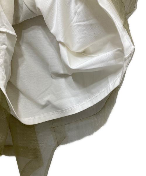 Chika Kisada（チカ キサダ）Chika Kisada (チカ キサダ) チュール ワンピース カーキ×ホワイト サイズ:1の古着・服飾アイテム