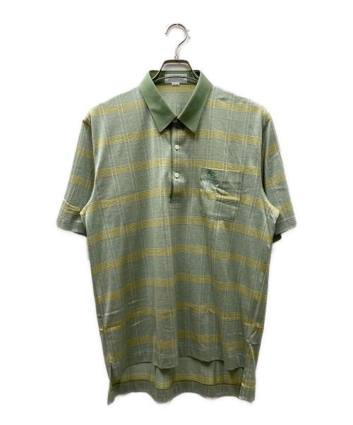 Burberry's（バーバリー）Burberry's (バーバリーズ) チェックポロシャツ グリーン サイズ:LLの古着・服飾アイテム