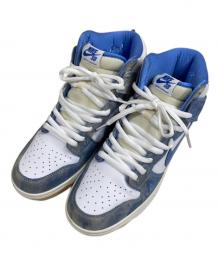 NIKE SB×CARPET COMPANY（ナイキエスビー×カーペットカンパニー）の古着「Dunk High "Royal Pulse" ハイカットスニーカー」｜ホワイト×ブルー