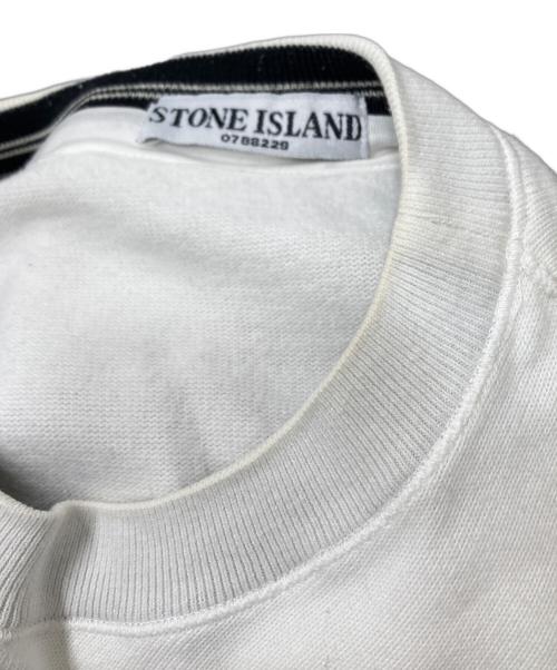 STONE ISLAND（ストーンアイランド）STONE ISLAND (ストーンアイランド) クルーネックニット ホワイト サイズ:XLの古着・服飾アイテム