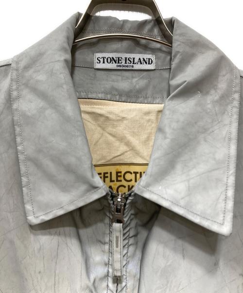 STONE ISLAND（ストーンアイランド）STONE ISLAND (ストーンアイランド) 2007 Reflective Harrington Jacket リフレクタージャケット シルバー サイズ:Lの古着・服飾アイテム