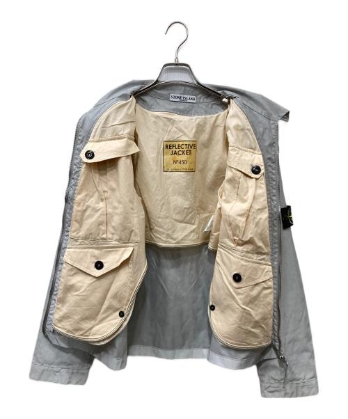 STONE ISLAND（ストーンアイランド）STONE ISLAND (ストーンアイランド) 2007 Reflective Harrington Jacket リフレクタージャケット シルバー サイズ:Lの古着・服飾アイテム
