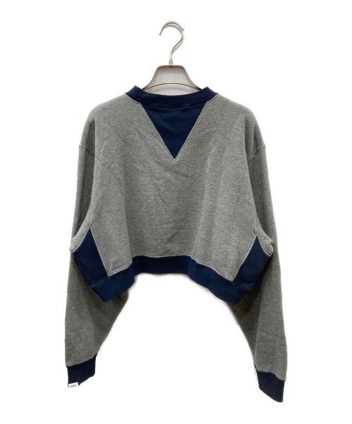 HYKE（ハイク）HYKE (ハイク) バイカラースウェット グレー×ネイビー サイズ:Mの古着・服飾アイテム
