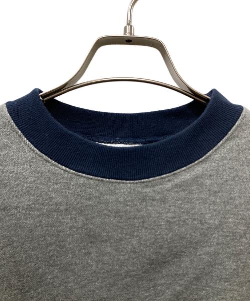 HYKE（ハイク）HYKE (ハイク) バイカラースウェット グレー×ネイビー サイズ:Mの古着・服飾アイテム