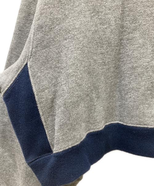 HYKE（ハイク）HYKE (ハイク) バイカラースウェット グレー×ネイビー サイズ:Mの古着・服飾アイテム