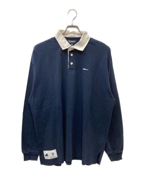 DESCENDANT（ディセンダント）DESCENDANT (ディセンダント) PUBA POLO LS  ポロシャツ ネイビー サイズ:SIZE 2の古着・服飾アイテム
