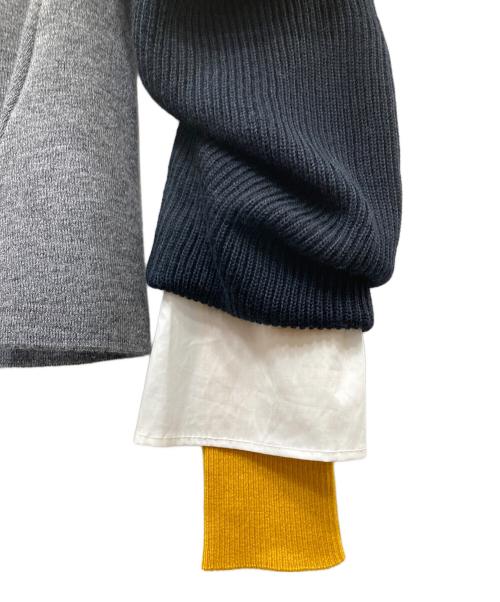 ENFOLD（エンフォルド）ENFOLD (エンフォルド) ドッキングスリーブニット グレー サイズ:38 未使用品の古着・服飾アイテム