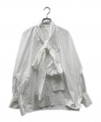 Whim Gazetteウィムガゼット）の古着「ボウタイドルマンブラウス」｜ホワイト