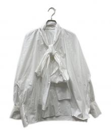 Whim Gazette（ウィムガゼット）の古着「ボウタイドルマンブラウス」｜ホワイト