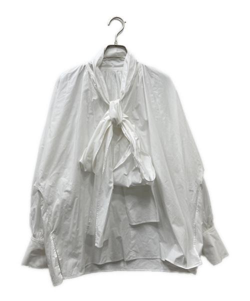 Whim Gazette（ウィムガゼット）Whim Gazette (ウィムガゼット) ボウタイドルマンブラウス ホワイト サイズ:FREEの古着・服飾アイテム