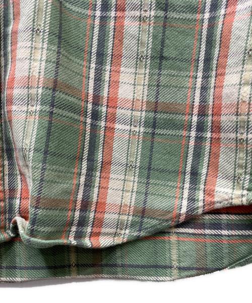 stussy（ステューシー）stussy (ステューシー) DAN WASHED COTTON PLAID SHIRT グリーン×オレンジ サイズ:SIZE Mの古着・服飾アイテム