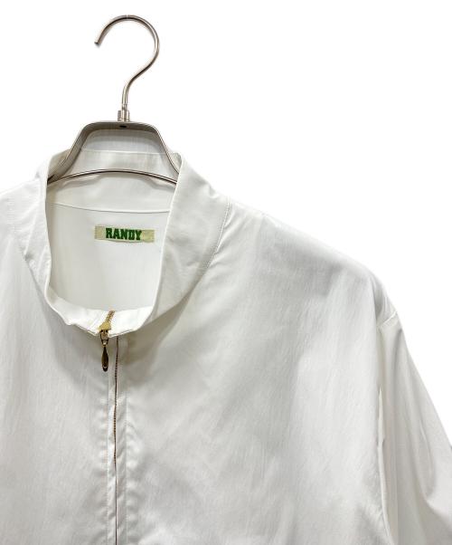 RANDY（ランディー）Randy (ランディー) 24SSLameモックネックブルゾン ホワイト サイズ:SIZE 2の古着・服飾アイテム