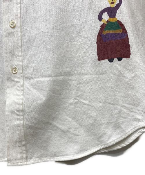 EMOTIONALLY UNAVAILABLE（エモーショナリー・アンアベイラブル）EMOTIONALLY UNAVAILABLE (エモーショナリー・アンアベイラブル) プリントL/Sシャツ ホワイト サイズ:SIZE Sの古着・服飾アイテム