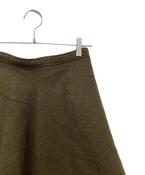 tricot COMME des GARCONS（トリココムデギャルソン）tricot COMME des GARCONS (トリココムデギャルソン) ウールフリルスカート オリーブ サイズ:Mの古着・服飾アイテム