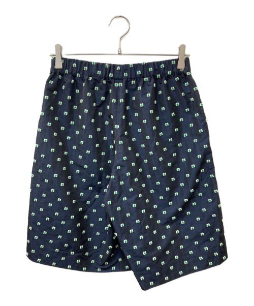 LOEFF（ロエフ）LOEFF (ロエフ) インベーダー柄ジャガードショートパンツ ネイビー×グリーン サイズ:1の古着・服飾アイテム