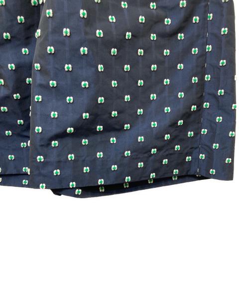 LOEFF（ロエフ）LOEFF (ロエフ) インベーダー柄ジャガードショートパンツ ネイビー×グリーン サイズ:1の古着・服飾アイテム