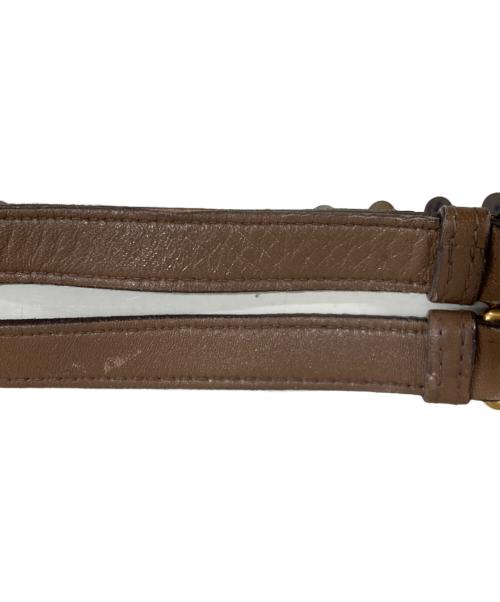 PRADA（プラダ）PRADA (プラダ) NAPPA GAUFRE ギャザー2WAYバッグ ブラウンの古着・服飾アイテム