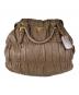 PRADA（プラダ）の古着「NAPPA GAUFRE ギャザー2WAYバッグ」｜ブラウン