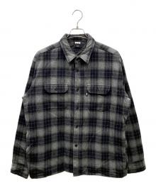 FTC（エフティーシー）の古着「QUILTED LINED PLAID NEL SHIRT チェックネルシャツ」｜グレー×ブラック