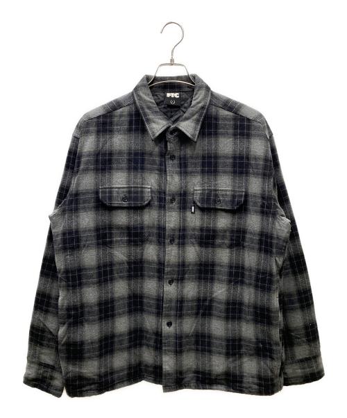 FTC（エフティーシー）FTC (エフティーシー) QUILTED LINED PLAID NEL SHIRT チェックネルシャツ グレー×ブラック サイズ:SIZE Lの古着・服飾アイテム