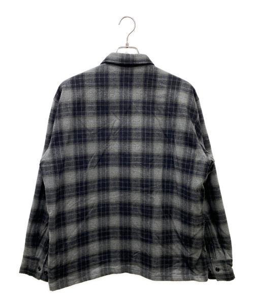 FTC（エフティーシー）FTC (エフティーシー) QUILTED LINED PLAID NEL SHIRT チェックネルシャツ グレー×ブラック サイズ:SIZE Lの古着・服飾アイテム