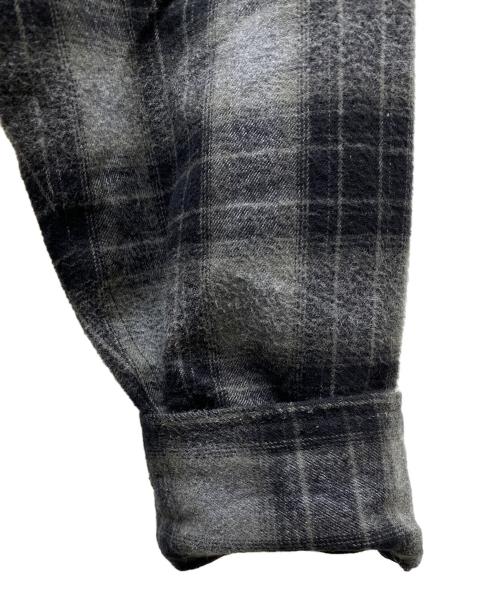 FTC（エフティーシー）FTC (エフティーシー) QUILTED LINED PLAID NEL SHIRT チェックネルシャツ グレー×ブラック サイズ:SIZE Lの古着・服飾アイテム