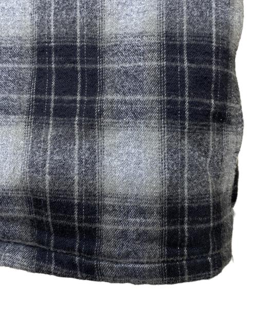 FTC（エフティーシー）FTC (エフティーシー) QUILTED LINED PLAID NEL SHIRT チェックネルシャツ グレー×ブラック サイズ:SIZE Lの古着・服飾アイテム