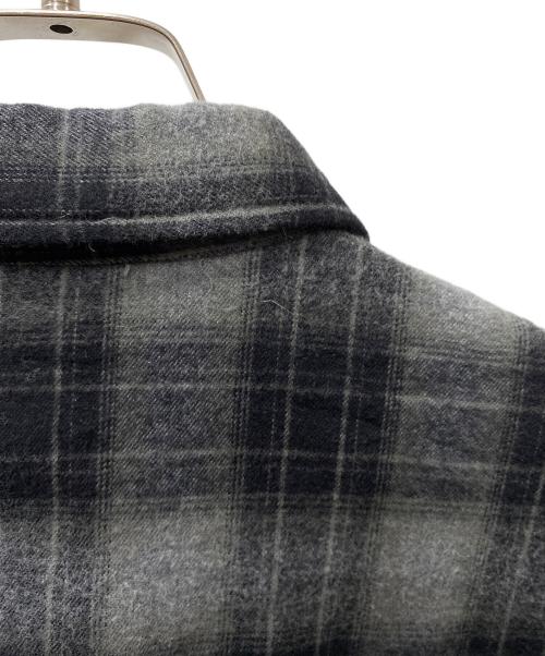 FTC（エフティーシー）FTC (エフティーシー) QUILTED LINED PLAID NEL SHIRT チェックネルシャツ グレー×ブラック サイズ:SIZE Lの古着・服飾アイテム