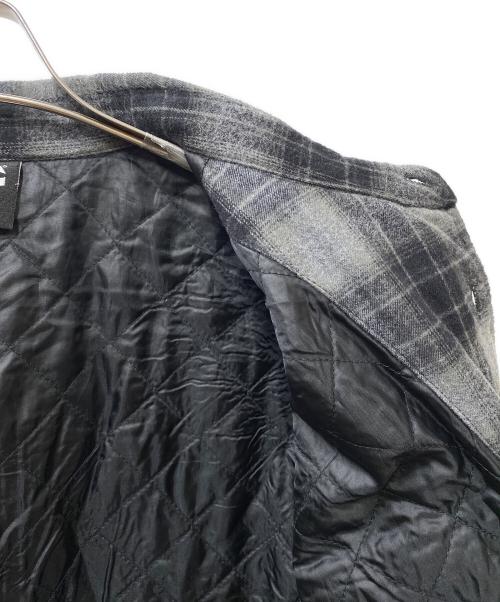 FTC（エフティーシー）FTC (エフティーシー) QUILTED LINED PLAID NEL SHIRT チェックネルシャツ グレー×ブラック サイズ:SIZE Lの古着・服飾アイテム