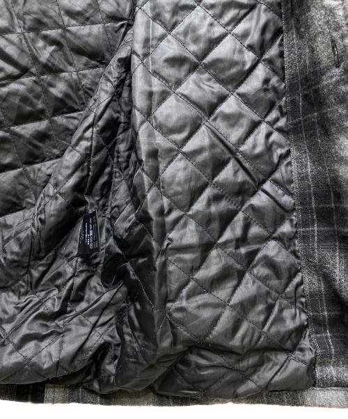FTC（エフティーシー）FTC (エフティーシー) QUILTED LINED PLAID NEL SHIRT チェックネルシャツ グレー×ブラック サイズ:SIZE Lの古着・服飾アイテム