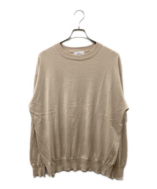 UNUSED（アンユーズド）UNUSED (アンユーズド) 12G KNIT PULLOVER  コットンニット ベージュ サイズ:4の古着・服飾アイテム