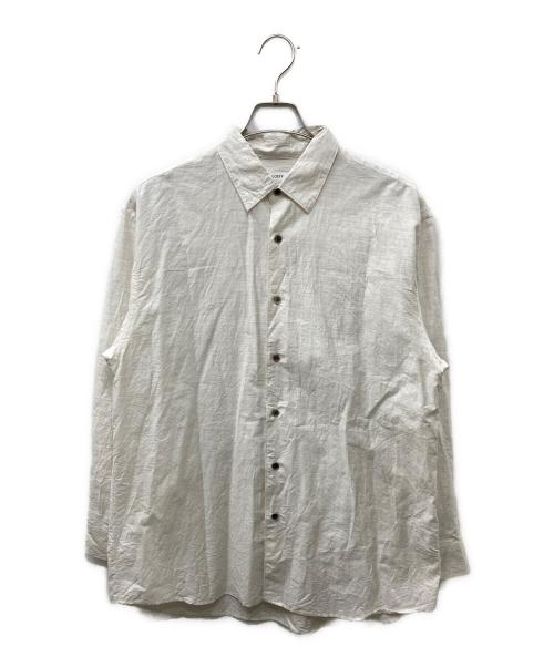 LOEFF（ロエフ）LOEFF (ロエフ) コットンシルク ブロード レギュラーカラーシャツ ホワイト サイズ:2の古着・服飾アイテム