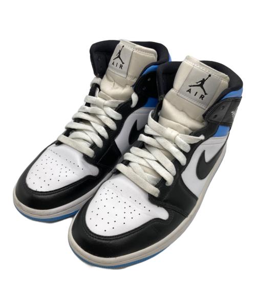 NIKE（ナイキ）NIKE (ナイキ) WMNS AIR JORDAN 1 MID WHITE/BLACK ブルー×ブラック サイズ:28.0の古着・服飾アイテム
