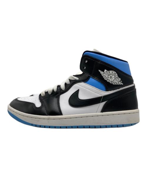 NIKE（ナイキ）NIKE (ナイキ) WMNS AIR JORDAN 1 MID WHITE/BLACK ブルー×ブラック サイズ:28.0の古着・服飾アイテム