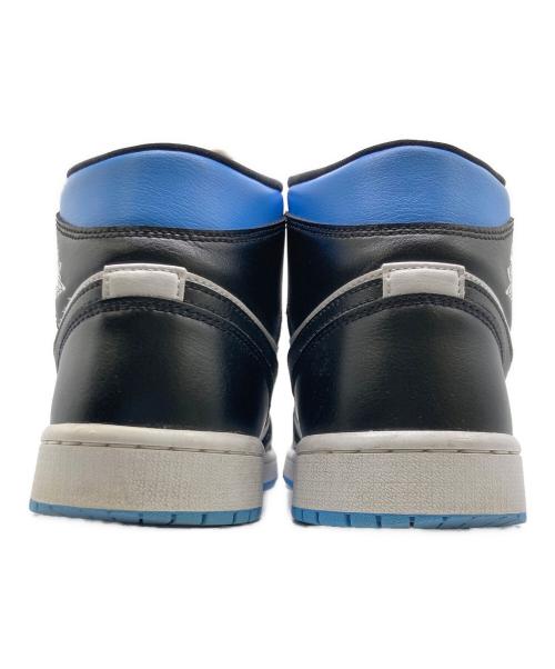 NIKE（ナイキ）NIKE (ナイキ) WMNS AIR JORDAN 1 MID WHITE/BLACK ブルー×ブラック サイズ:28.0の古着・服飾アイテム